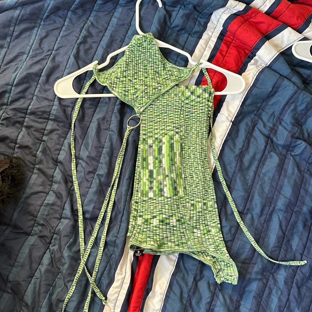 Green two-piece
